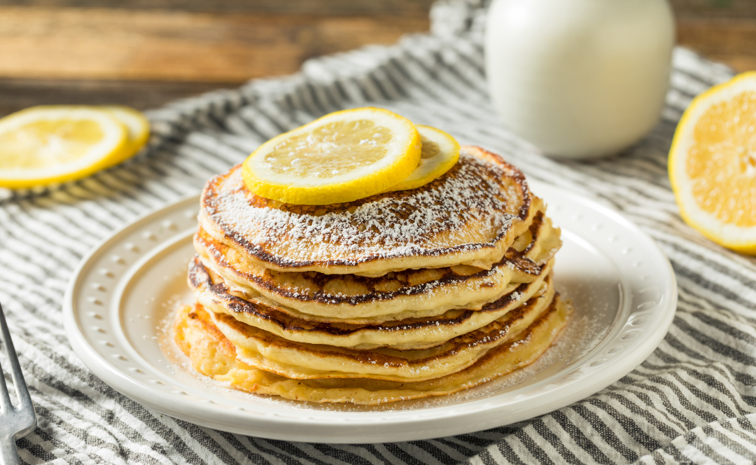 You are currently viewing Ricotta Lemon Pancakes with Blueberry Syrup (Gluten-Free)