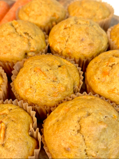 Healthy carrot cake muffins for babies and toddlers