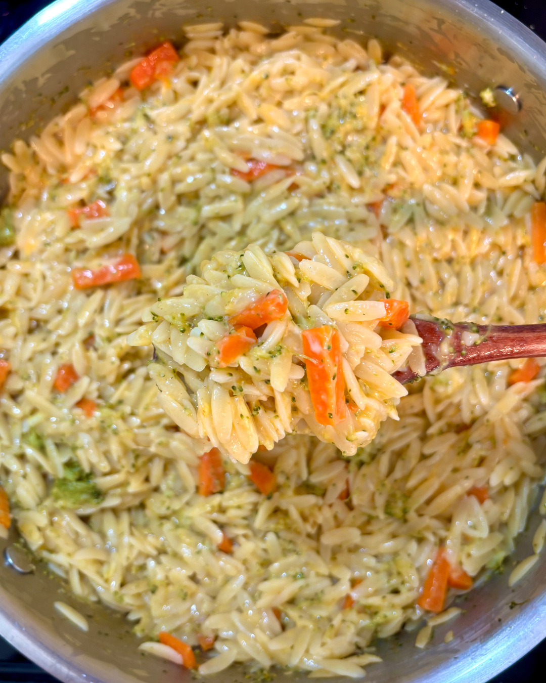 One-Pot Broccoli Carrot Orzo for Kids