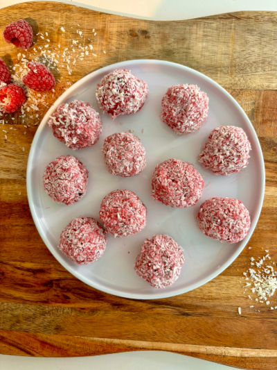 Raspberry Bliss Balls for toddlers