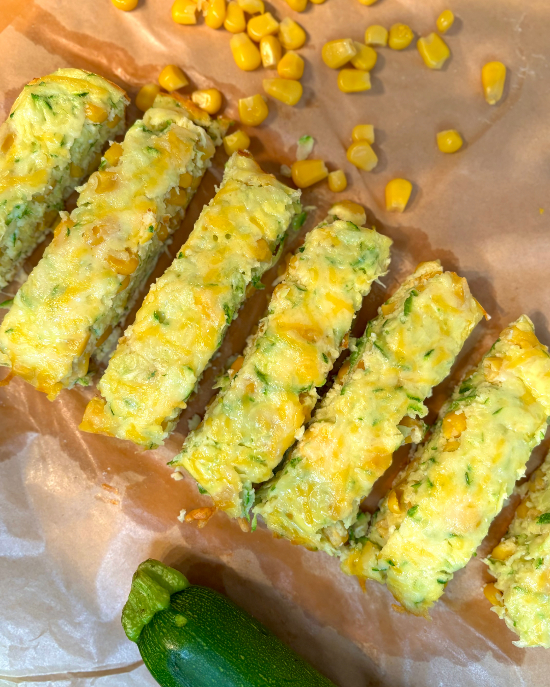 Zucchini Corn Fingers recipe for babies and toddlers