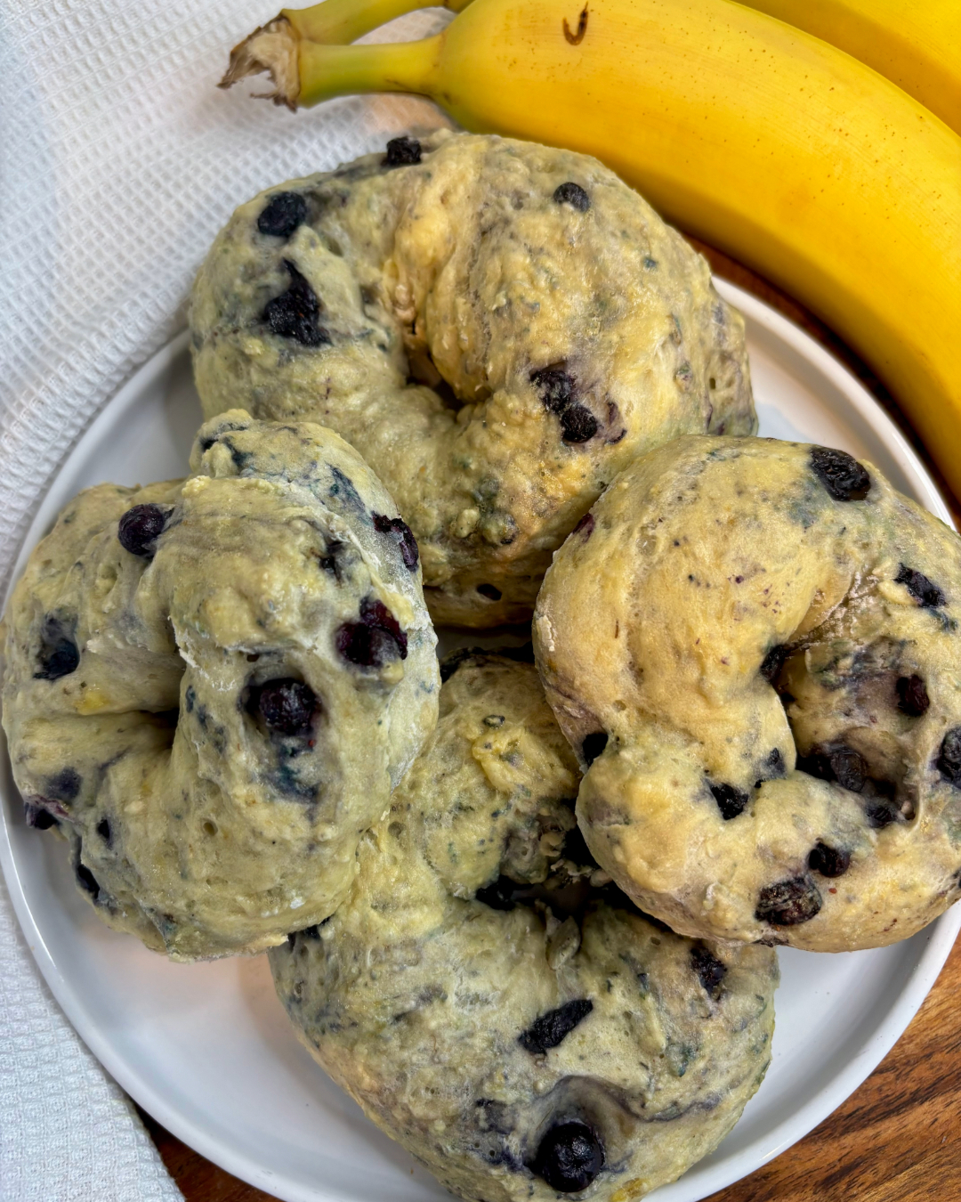 Blueberry Banana Bagels