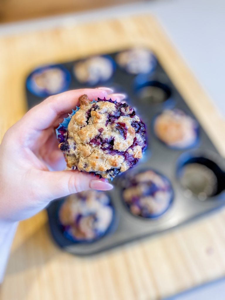 Blueberry oat muffins