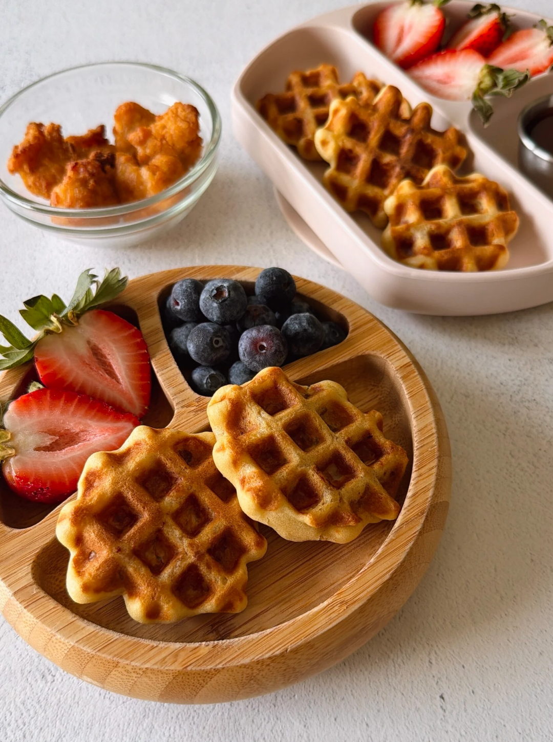 Chicken-Stuffed Mini Waffle Bites