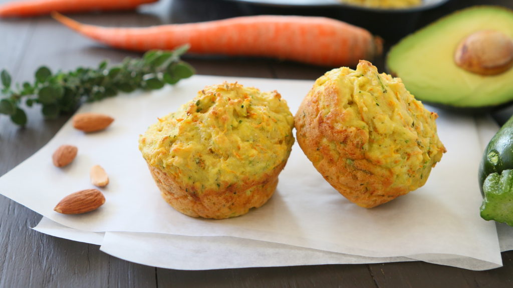Avocado Zucchini Carrot Muffins