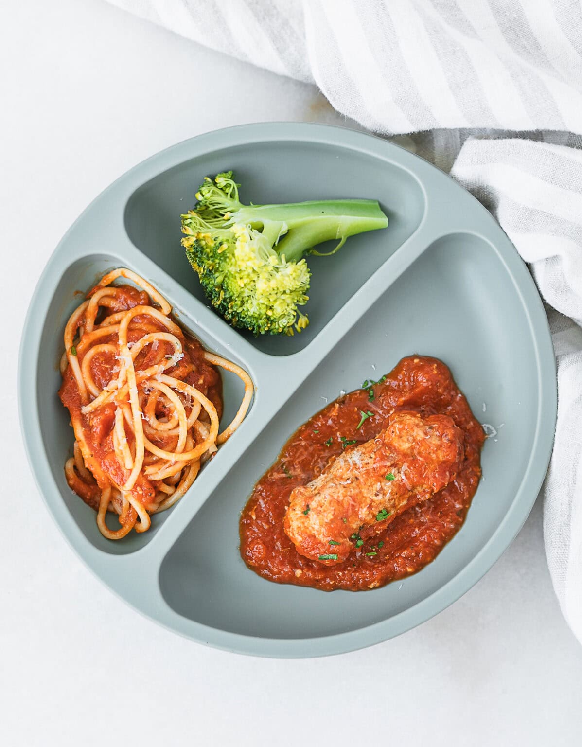 Chicken Ricotta Meatballs with Simple Tomato Sauce